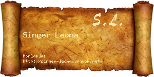 Singer Leona névjegykártya